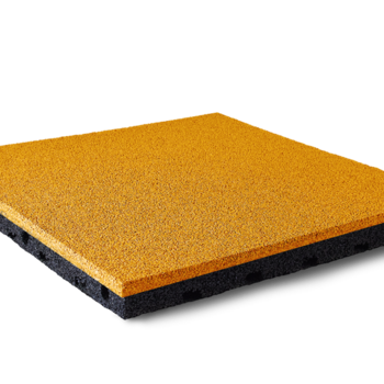 Плитка цветная резиновая 500*500*40 RAL 1006 PRR1006/40 кукурузно-желтый 1006 - Сolortile - производство ударопоглащающих резиновых покрытий и резиновой крошки