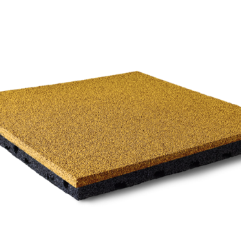 Плитка цветная резиновая 500*500*40 RAL 1024 PRR1024/40 охра желтая 1024 - Сolortile - производство ударопоглащающих резиновых покрытий и резиновой крошки