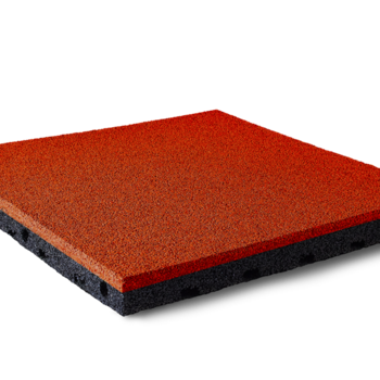 Плитка цветная резиновая 500*500*40 RAL 2002 PRR2002/40 алый 2002 - Сolortile - производство ударопоглащающих резиновых покрытий и резиновой крошки