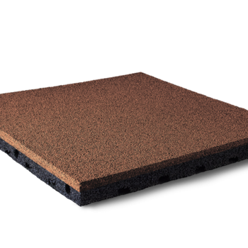 Плитка цветная резиновая 500*500*40 RAL8024 PRR 8024/40 бежево-коричневый 8024 - Сolortile - производство ударопоглащающих резиновых покрытий и резиновой крошки